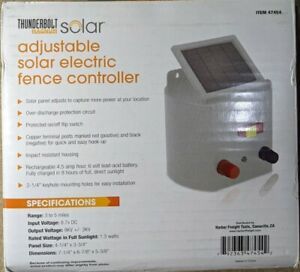 Thunderbolt Magnum Solar Adjustable Electric Fence Controller 3-5 miles range