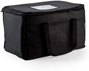Insulated Food Delivery Bag / Pan Carrier, Black Nylon, 23 x 13 x 15