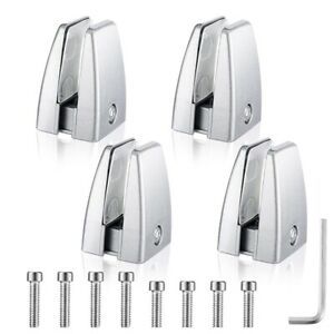4 Pieces Sneeze Guard Bracket Support Aluminum Alloy Sneeze Guard Clamp OfficeM1