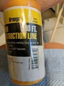 Orange Nylon Braided Construction Line 500 FT. Tinsel Strength 44 lbs - Qty 1