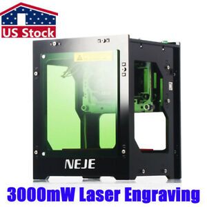 US 3000mW Laser Engraving Machine DIY Print Carving with Wireless APP Control