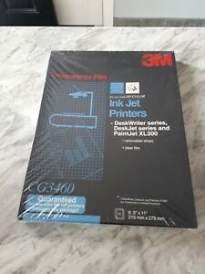 3M CG3460 Transparency Sheets For Hewlett-Packard Ink Jet Printers 50 Sealed