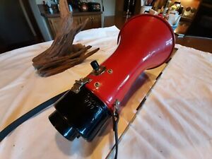 Vintage Fedtro Megaphone Microphone &amp; Mic Works Great