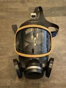 MSA Black Silicone Full Face-Piece Respirator Gas Mask, Large (j)