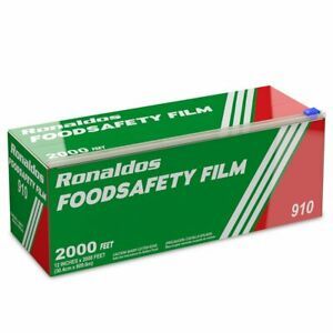Ox Plastics Ronaldos Food Safety Plastic Film, 12&#034; x 2000ft Plastic Wrap 2 Boxes