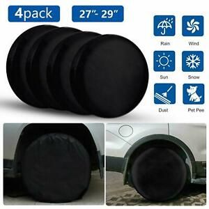4Pcs Wheel Tire Covers For RV Truck Car Auto Camper Trailer 27  To 29&#039;&#039;