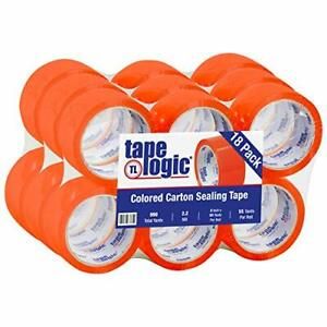 Tape Logic 2 Inch x 55 Yards Orange Packing Tape 2.2 Mil Thick Pack of 18 Rol...