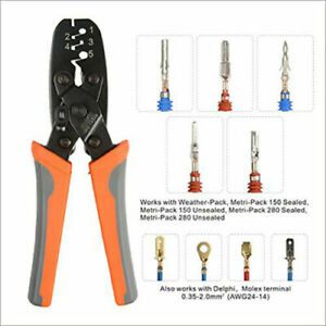 Wire Crimper Weather Pack Terminal Crimping Tool For Delphi Metri Pack 150 | 280