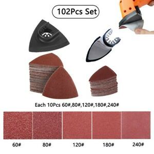 102pcs Saw Blades Sand Paper High Carbon Steel/Alloy Steel Oscillating Kit