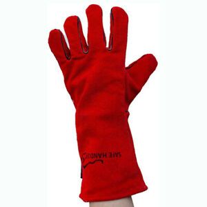 SAFE HANDLER SH-HDS-16-751-WGAB Deluxe 16&#034; Welding Gloves, Red, PR