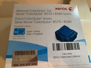 Metered ColorQube 8570 /8580 Cyan Solid Ink, 4 pack new in box