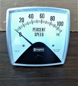Crompton Percent Speed Meter Type: 016-01 Cat. No.VA-MTEP