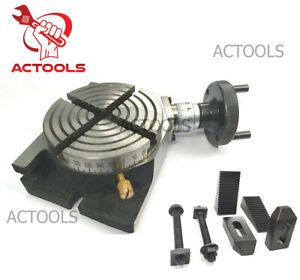 4&#034; Horizontal And Vertical Precision Rotary Table W Clamping kit Premium Quality