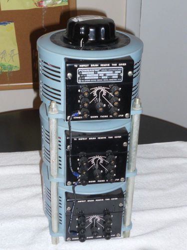 Powerstat 236bx-3 variable autotransformer, 0-480 volt, 7.5kva, 3-ph - exc! for sale