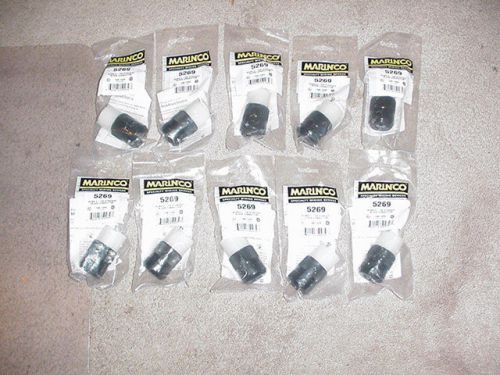 Marinco 5269 5-15r 15a 125v 2p 3w marine boat rv water straight blade connector for sale