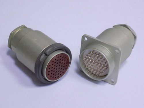 2x connector rs 50tv (??50-??) set male plus female ru military standard nos for sale