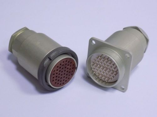 2x Connector RS 50tv (??50-??) SET Male plus Female RU military standard NOS