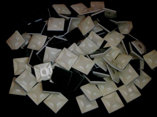 25PC ADHESIVE MOUNTING BASE FOR 1/8&#034; WIDE CABLE ZIP TIE WRAP 1/2&#034;X 1/2&#034; HC100 WH