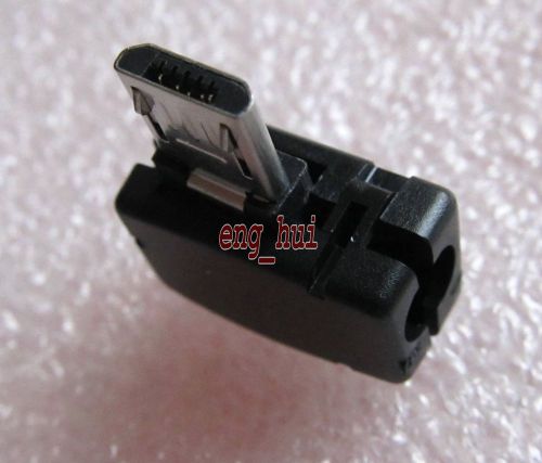 New 90° right angle micro usb male 5 pin plug socket with + plastic cover50 pcs for sale