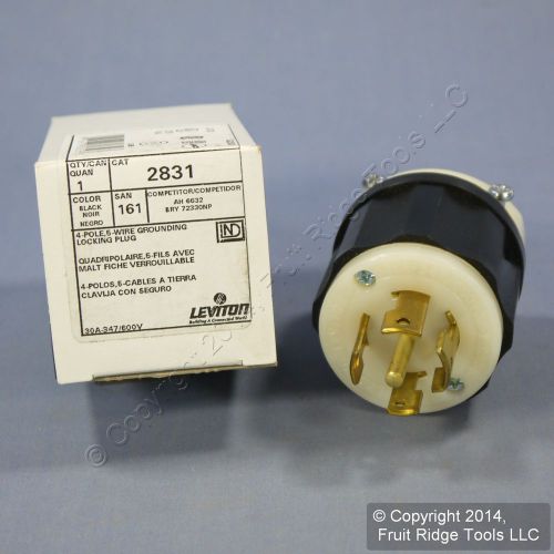 New Leviton L23-30 Locking Connector Plug Twist Lock 30A 347/600V 3?Y 2831 Boxed