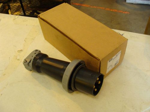 Hubbell hbl4100p5w pin and sleeve 100 amp 3 pole 4 wire 3 phase plug new for sale
