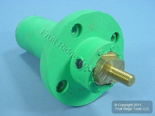 New leviton green 17 series cam plug 90° panel receptacle stud 690a 600v 17r21-g for sale