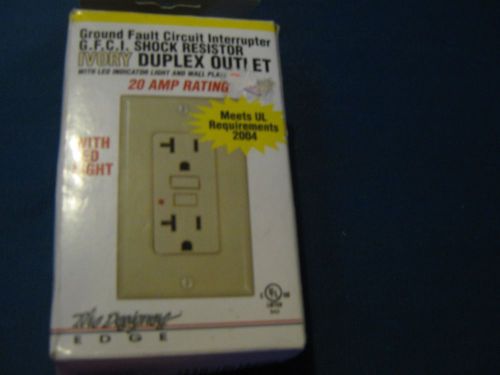 20 Amp Shock Resistor Ground Fault Circuit Interrupter W Led Light New Old Stock