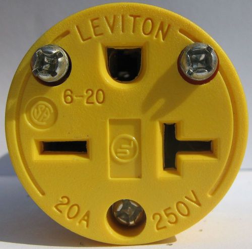 Leviton r00-620ca-000 armored connector 20amp 250volt 2-pole 3-wire grounded for sale