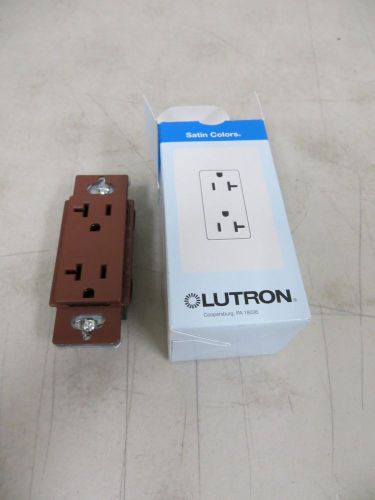LUTRON SATIN COLORS SCR-20-SI 20 AMP RECEPTACLE SIENNA