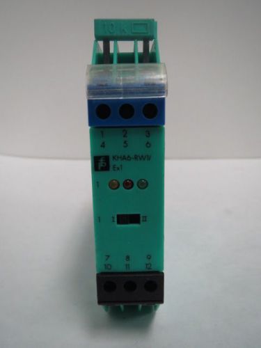 Pepperl fuchs kha6-rw1/ex1 isolated amplifier switch 250v-ac control b202774 for sale