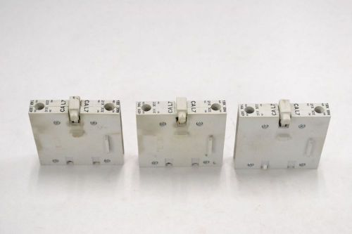 Lot 3 abb cal7-11 auxiliary contact block 1p pole 10a amp 600v-ac b300241 for sale
