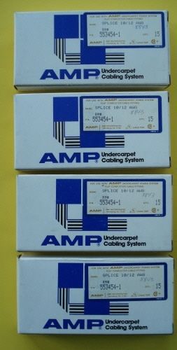 AMP UNDERCARPET SYSTEM 553454-1 Splice Flat Connector Cable Fitting - FREE SHIP!