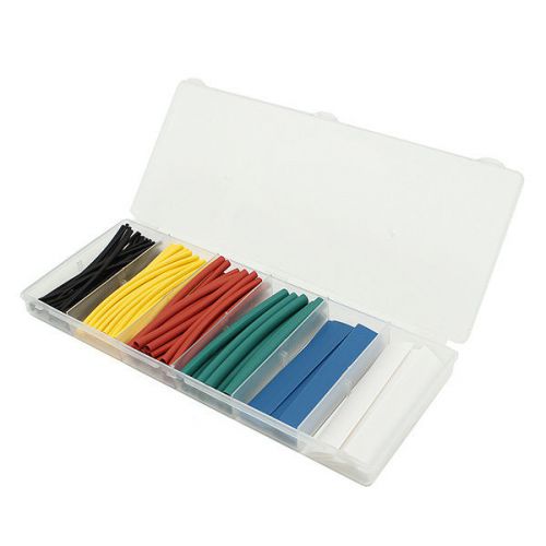 100pcs 100mm set 6size 6color ?1.5/2.5/4/6/10/13mm heat shrink tubing kit box for sale