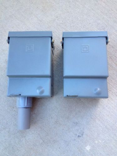 TWO / New Square D two 240 fuse plug Safety Switch boxes