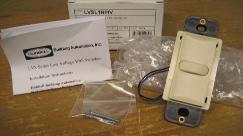 (5) Hubbell Low Voltage Wall Switch LVSL1NPIV (Ivory)