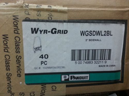 Panduit Wyr-Grid 2&#034; sidewall WGSDWL2BL NEW box of 40