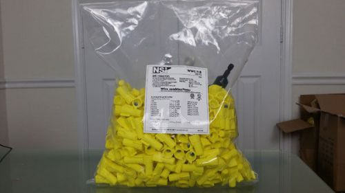 Nsi wwc-y-b yellow wire nuts pack of 500 for sale