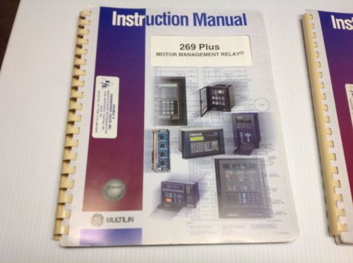 Ge multin sr269 plus motor management relay instructional manual rare for sale
