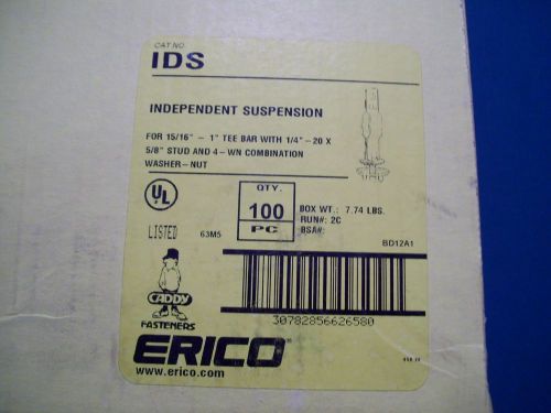 ONE BOX OF 100 - NEW - CADDY &#034;IDS&#034; INDEPENDENT SUSPENSION  FOR T-BAR CEILING
