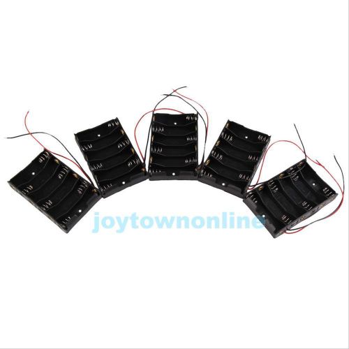 New 5pcs 6*aa 6xaa 6xaa 9v battery holder box case with wire #jt1 for sale