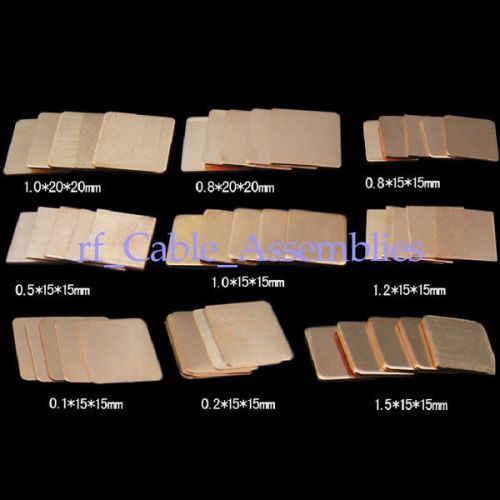 10pcs laptop gpu cpu heatsink copper shim diy 20mmx20mmx1.0mm for sale