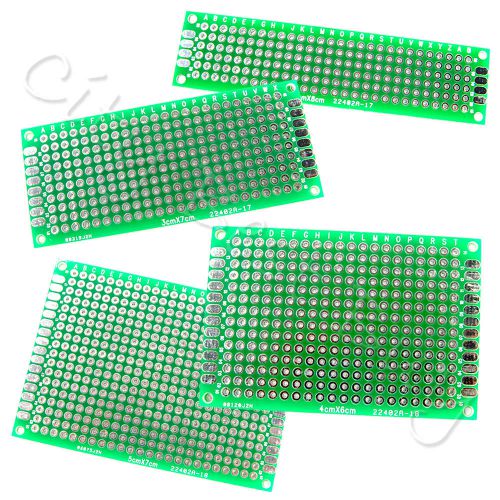 2 Double Side Prototype PCB BreadBoard 2x8 3x7 4x6 5x7 cm Tinned Universal FR4