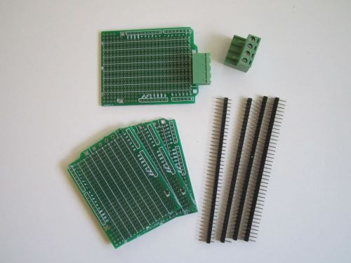 4x prototype pcb for arduino uno r3 shield board diy+detachable 0.2&#034; pitch conne for sale