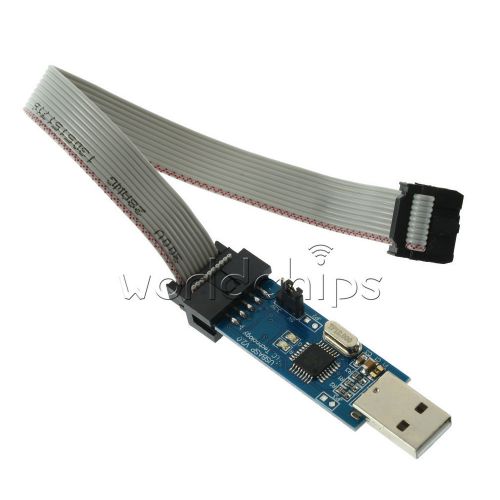 USBASP USBISP AVR Programmer Adapter 10 Pin Cable USB ATMEGA8 ATMEGA128 WC