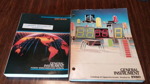 GENERAL INSTRUMENT 1992 SEMICONDUCTOR DATA BOOK AND 1980 OPTOELECTRONIC CATALOG