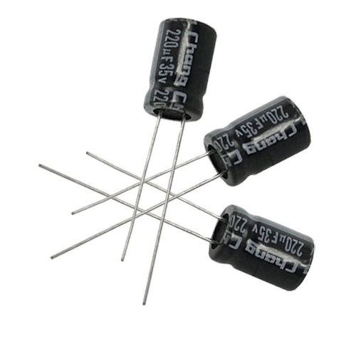 NEW 10 x 220uF 35V 105C Radial Electrolytic Capacitor 8x12mm