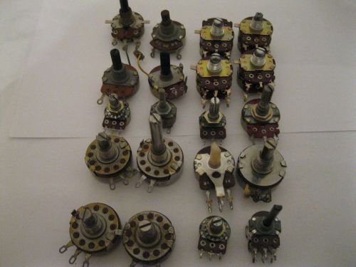 lot of 20 used Different brand and different value potentiometers