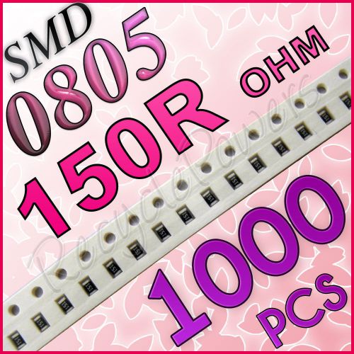 1000 150r ohm ohms smd 0805 chip resistors surface mount watts (+/-)5% for sale