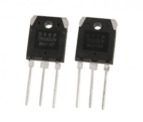 Pair 2SB688 + 2SD718 8A 200V Silicon Power Transistors