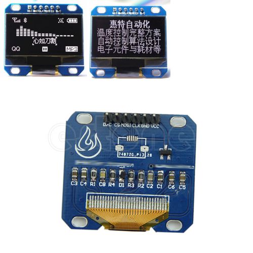 For arduino/stm32/51/avr 1.3&#034; spi serial 128x64 oled lcd led display module w for sale